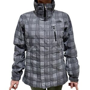 The North Face HyVent Gray Plaid Ski Snowboard Jacket Women’s Medium
